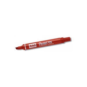 MARKER PENTEL PEN N60 PUNTA SCALPELLO ROSSO