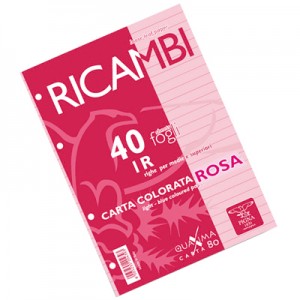 RICAMBIO COLORATO A4 GR.80 1R ROSA