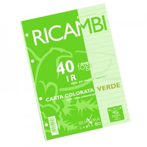 RICAMBIO COLORATO A4 GR.80 1R VERDE