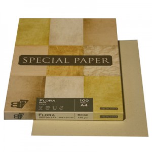 CARTA FLORA A4 GR.130 FG.100 BEIGE 