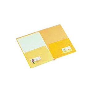 CARTELLINA PLASTICA 23X30.5 TASCHE INTERNE GIALLO