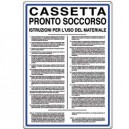 CARTELLO 50x35cm "CASSETTA P.SOCCORSO ISTR. USO" IN ALLUMINIO BIANCO 