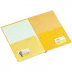 CARTELLINA PLASTICA 23X30.5 TASCHE INTERNE GIALLO